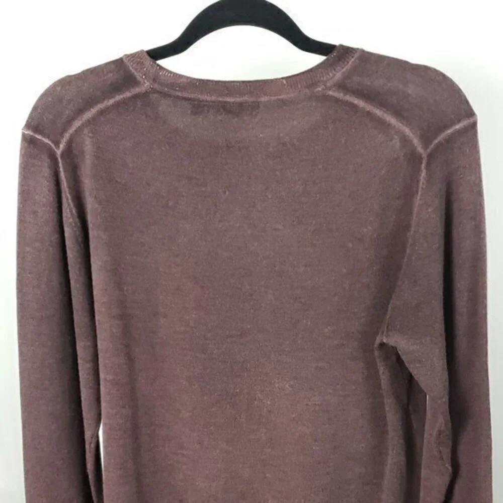 Men's 7 For All Mankind 100% Wool Distressed/Burnout Effect Fine Knit Sweater S